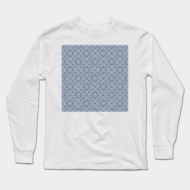 Geo Squares Navy Blue 2 Long Sleeve T-Shirt by ProjectM